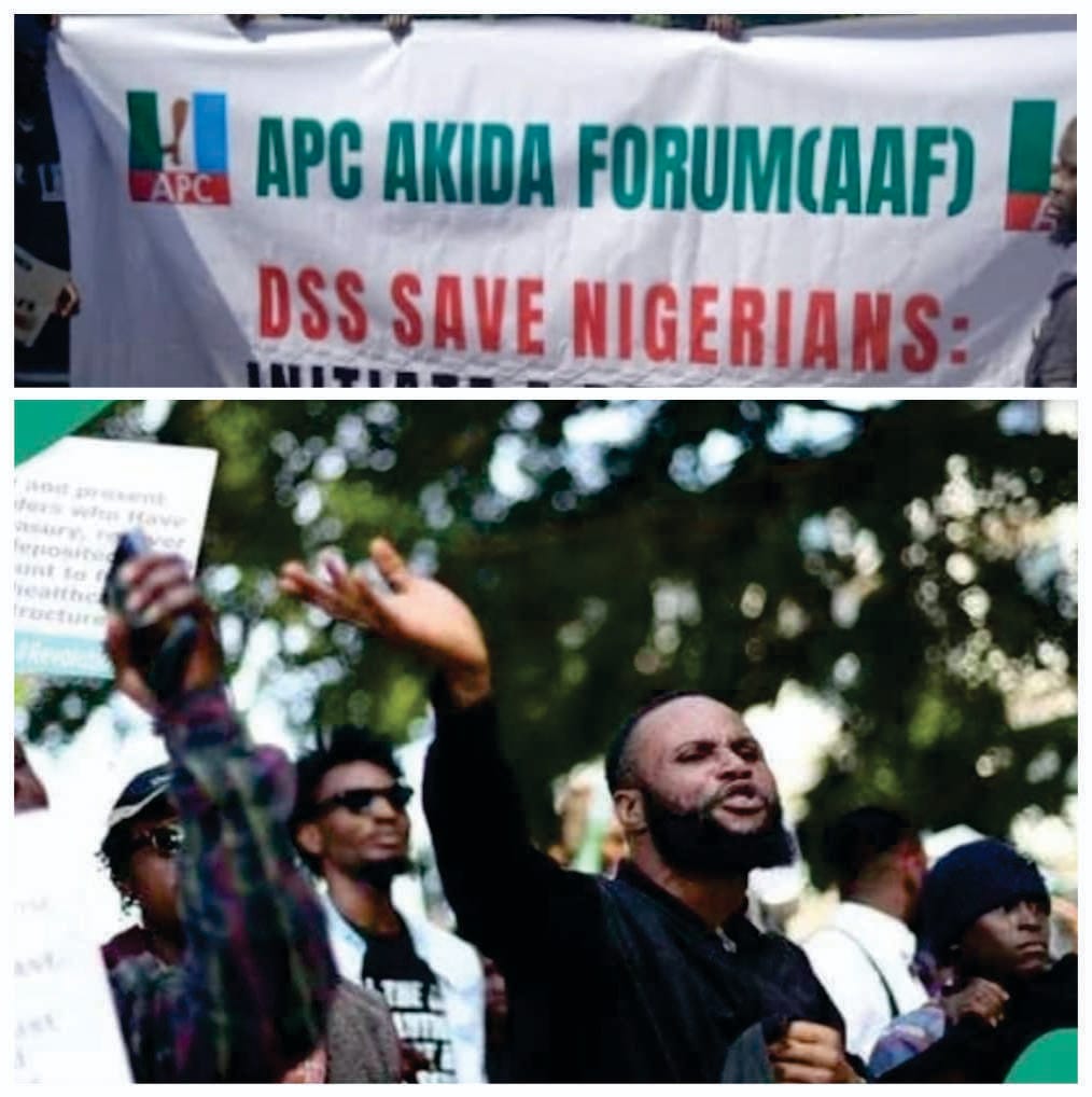 Rented Crowd, APC AKIDA Leader, Zamfara State Govt. On Campaign Of Calumny At DSS Office